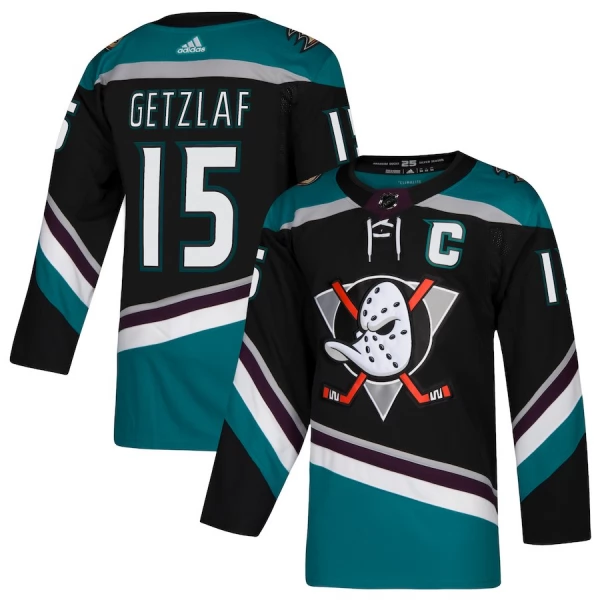 Herren Anaheim Ducks Eishockey Trikot Ryan Getzlaf #15 2018-19 Schwarz Teal Authentic